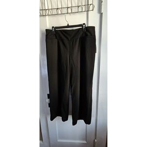 NWT Ophelia Roe wide leg crop women‎ 1X Black pull on Pants Mid Rise